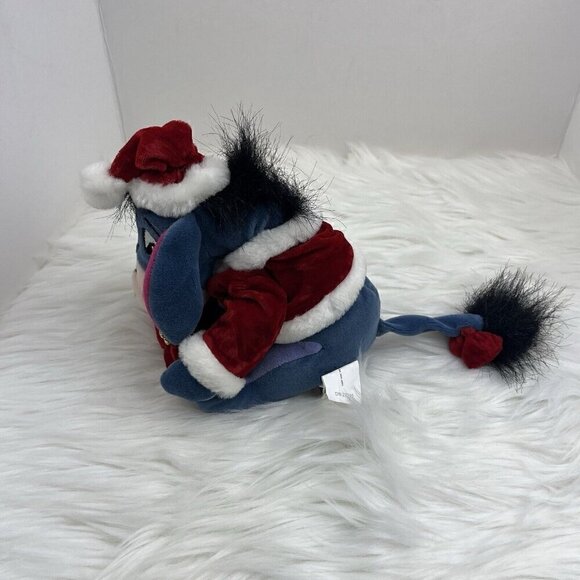 Disney Store Mini Bean Bag "Santa Eeyore" 8" Plush Christmas Stuffed Animal - Picture 11 of 15